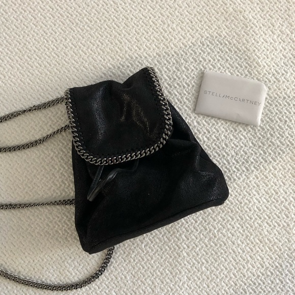 Stella McCartney Black Mini Falabella Backpack - Picture 1 of 6